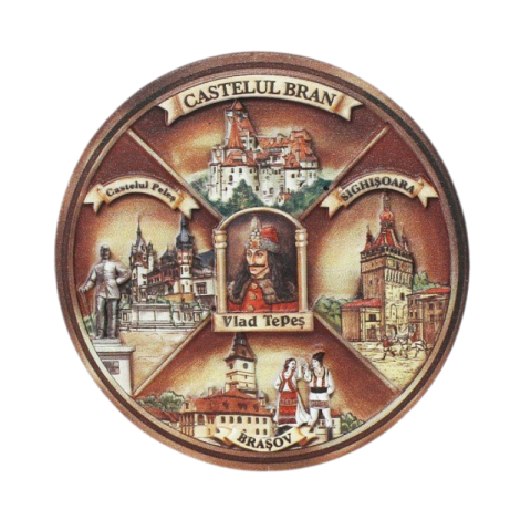 Casă și decorațiuni - Magnet suvenir de frigider Romania 7.5x7.5cm
