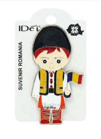 Noutăți Librăria Compas - Magnet din metal costum traditional baiat 7 cm