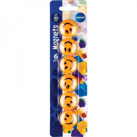 Accesorii table și flipchart - Set 6 magneti 30 mm Smile Centrum