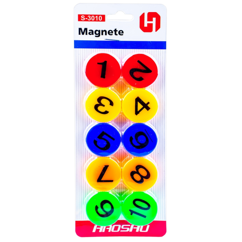 Comunicare și prezentare - Magneti cu numere 10/set multicolor