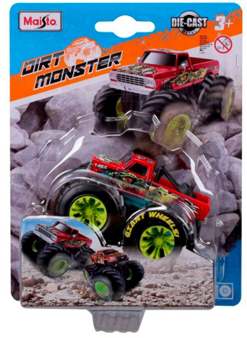 Mașinuțe de jucărie - Masinuta metalica Maisto Dirt Monster 7.5 cm culori diferite