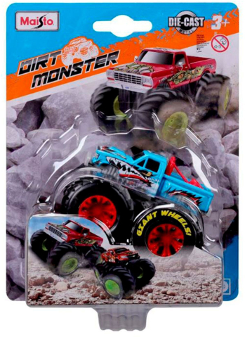 Masinuta metalica Maisto Dirt Monster 7.5 cm culori diferite [3]