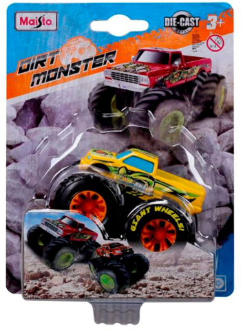Masinuta metalica Maisto Dirt Monster 7.5 cm culori diferite [4]