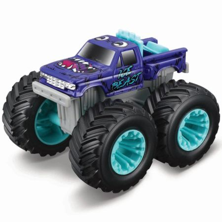 Set 2 masinute metalice cu roti mari Maisto Dirt Monsters 7.5 cm [1]