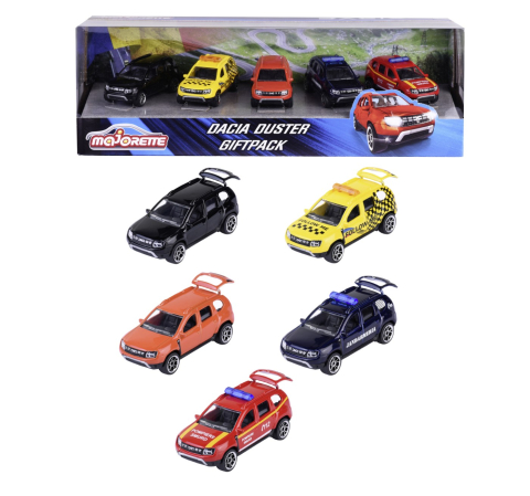 Mașinuțe de jucărie - MAJORETTE DACIA DUSTER SET 5 MASINUTE SCARA 1:64