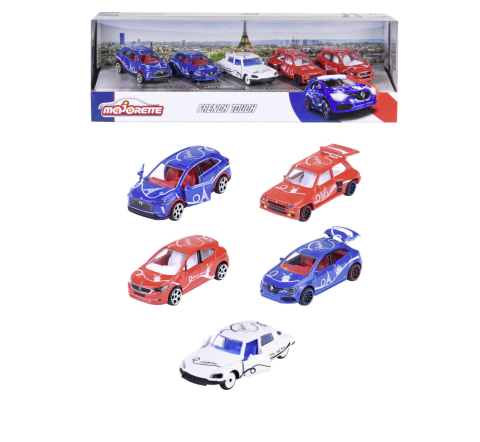 Jucării și jocuri - MAJORETTE FRENCH TOUCH SET 5 MASINUTE METALICE SCARA 1:64