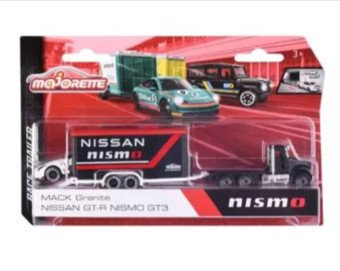 Mașinuțe de jucărie - Masinuta metalica Majorette Nissan si remorca 19 cm