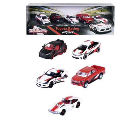 Mașinuțe de jucărie - Set 5 masinute metalice Majorette Toyota 30 x 10 x 10 cm