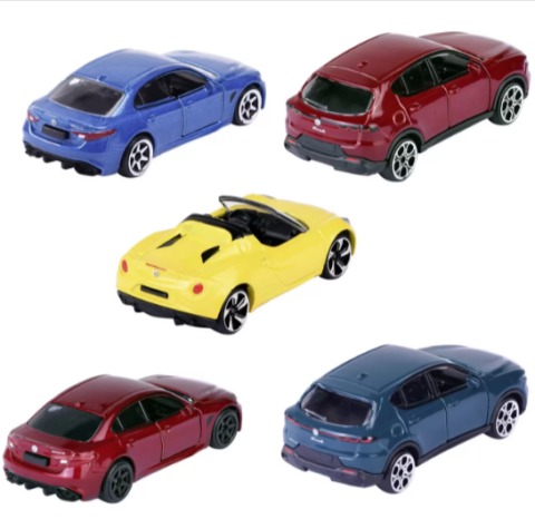 Set 5 masinute metalice Majorette Alfa Romeo 7.5 cm [1]