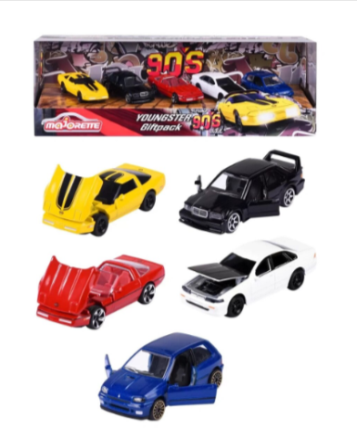 Mașinuțe de jucărie - Set 5 masinute metalice Majorette Youngster 7.5 cm
