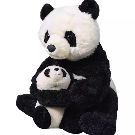 Jucării și jocuri - Jucarie de plus mama si puiul urs Panda 25 cm