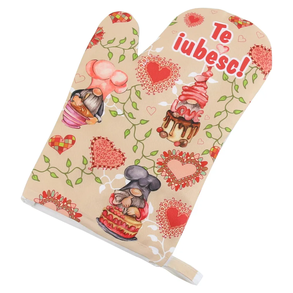 Articole pentru bucătărie - Manusa de bucatarie 16x26 cm „Te iubesc!”