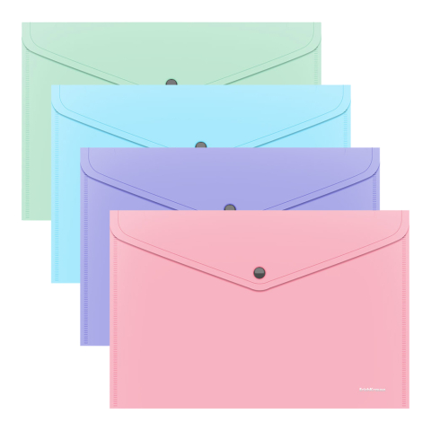 Mape și serviete - Mapa A4 ErichKrause Glossy Pastel 180 microni diverse culori