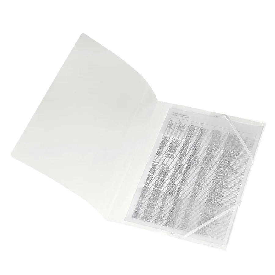 Mapa A4 15 mm cu elastic alb translucid Herlitz [1]