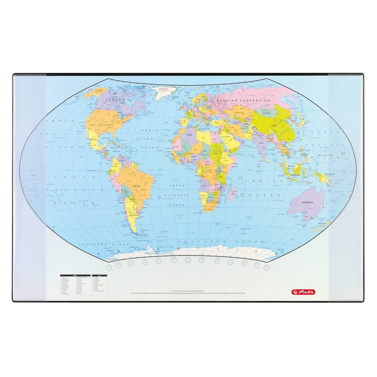 Organizare și arhivare - Mapa birou 68x44 cm harta lumii Herlitz