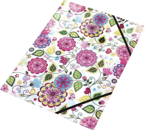 Birotică și accesorii birou - Mapa documente A4 cu clapa si arici Panta Plast flori