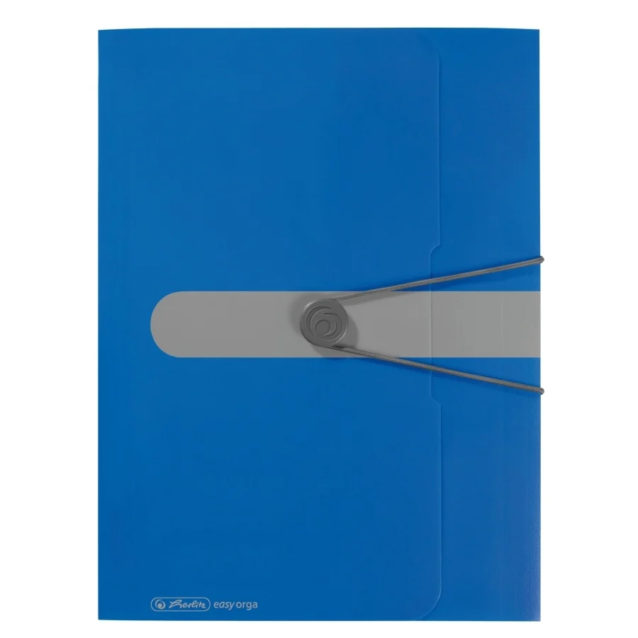 Mape și serviete - Mapa PP A4 30mm EOTG inchidere buton Herlitz albastru