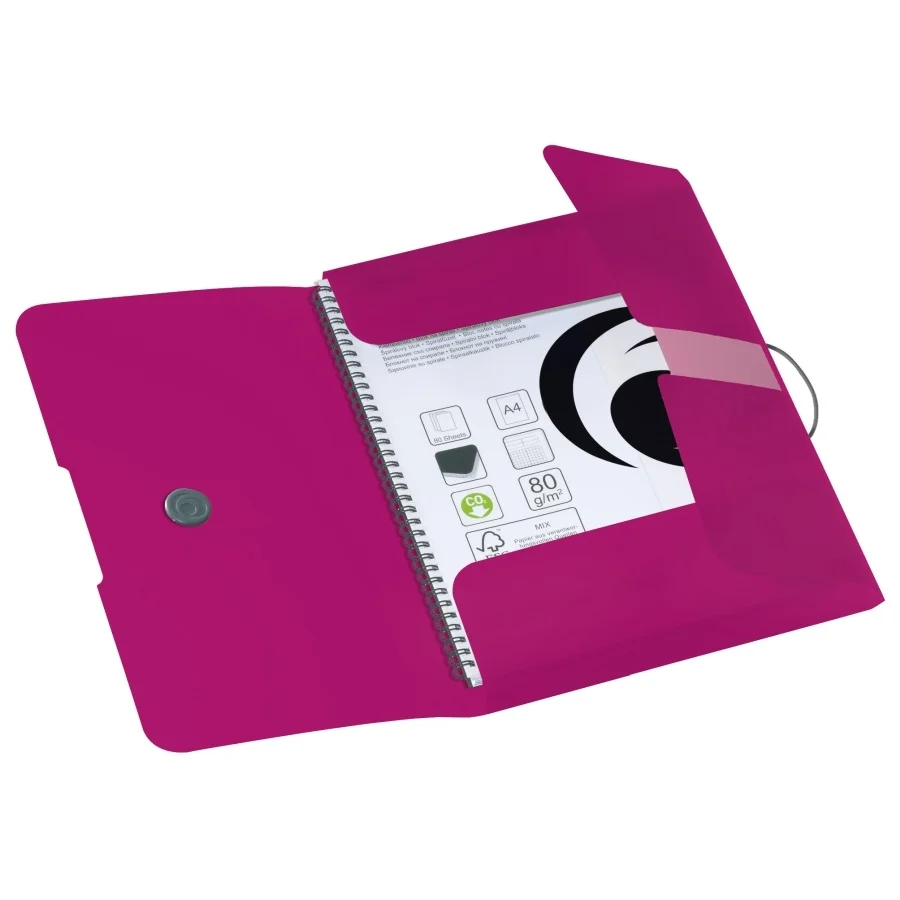 Mapa PP A4 30mm EOTG inchidere buton Herlitz mov [1]