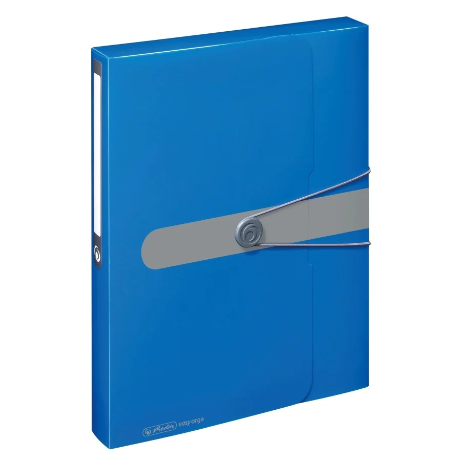 Mape și serviete - Mapa EOTG A4 40mm inchidere cu elastic albastru Herlitz