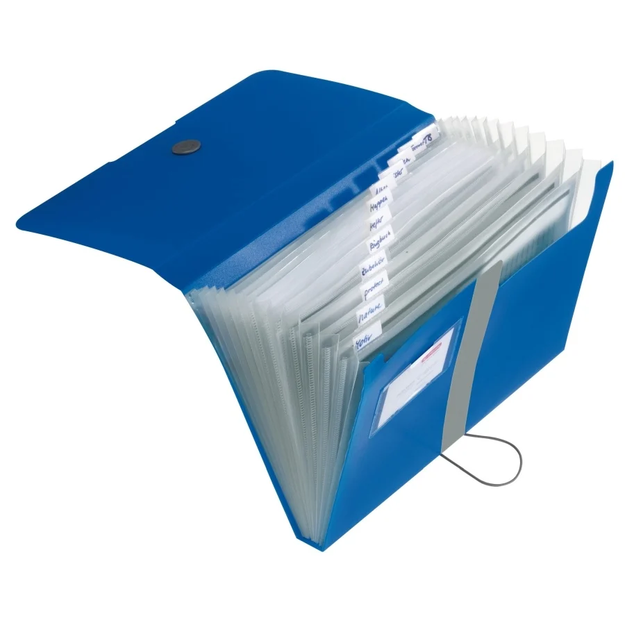 Organizare și arhivare - Mapa extensibila EOTG A4 12 compartimente albastru Herlitz