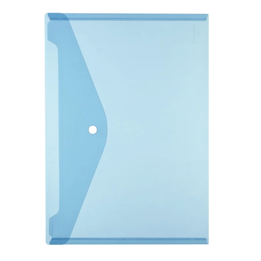 Mape și serviete - Mapa protectie A4 cu capsa de inchidere albastru transparent Herlitz