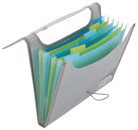 Mapa Strigo plastic extensibil A4 12 compartimente gri [3]