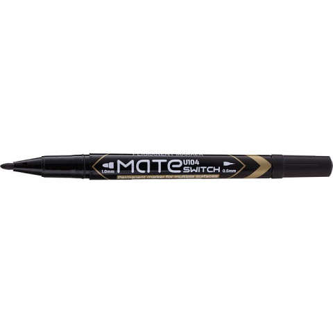Marker permanent Deli CD 2 capete negru 0.5-1 mm [1]
