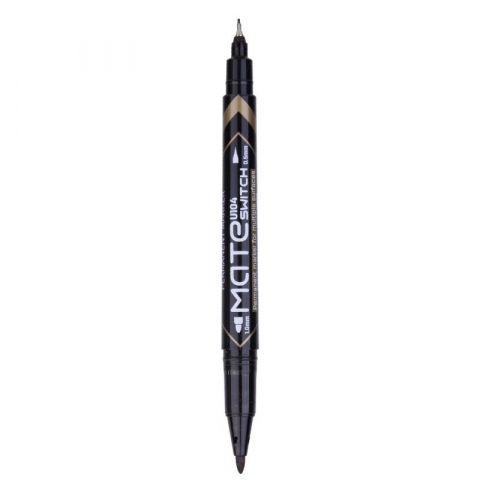 Marker permanent Deli CD 2 capete negru 0.5-1 mm [3]