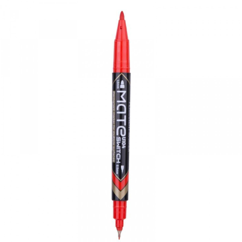 Marker permanent Deli CD 2 capete rosu 0.5-1 mm [3]