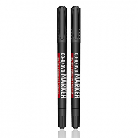 Markere și textmarkere - Marker CD/DVD 2 capete negru 0.5-1 mm Offishop