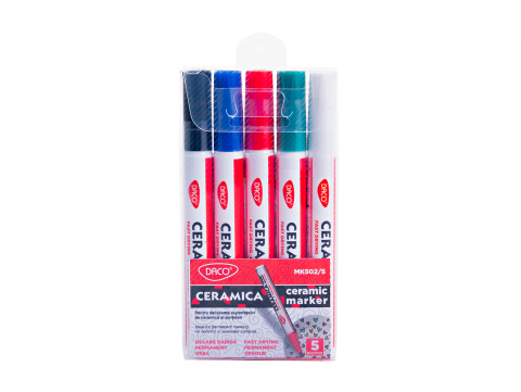 Marker ceramica set 5 culori Daco [1]