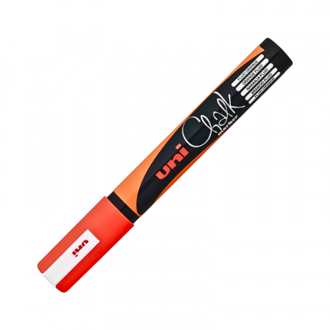 Birotică și accesorii birou - Marker creta Uni Chalk 1.8-2.5mm orange fluorescent