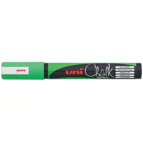 Markere și textmarkere - Marker creta lichida Uni Chalk verde fluorescent Posca