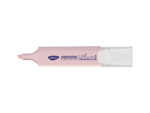 Rechizite școlare - Marker evidentiator rosu pastel 1–5 mm Daco