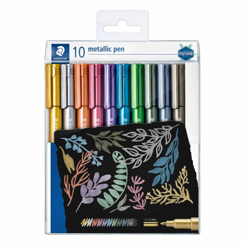 Instrumente de scris - Marker metalic 10 buc /set culori metalizate Staedtler