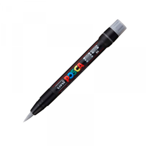 Noutăți Librăria Compas - Marker pensula Uni Posca brush pcf-350 argintiu 1.0-10.0mm