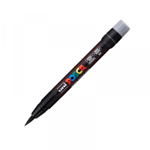 Noutăți Librăria Compas - Marker pensula Uni Posca brush pcf-350 negru