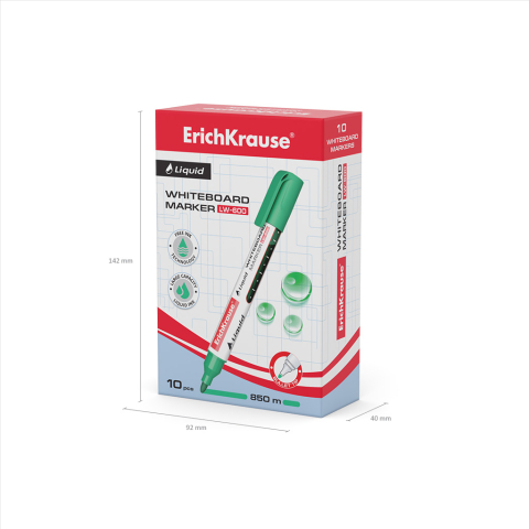 Marker pentru tabla alba cu cerneala lichida ErichKrause Liquid LW-600 culoare verde [4]