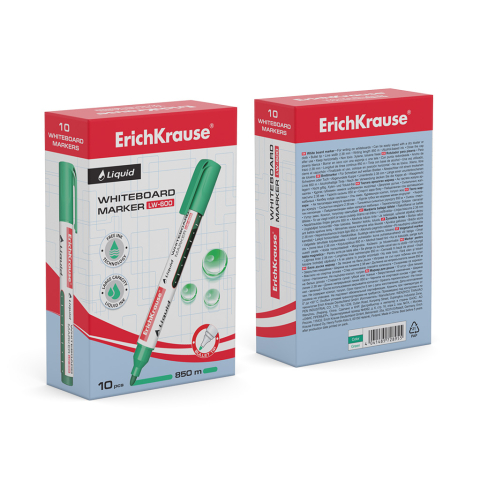 Marker pentru tabla alba cu cerneala lichida ErichKrause Liquid LW-600 culoare verde [2]