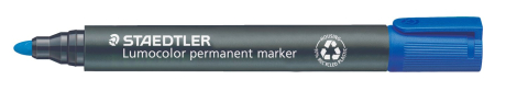 Markere - Marker permanent varf rotund 2 mm albastru Staedtler