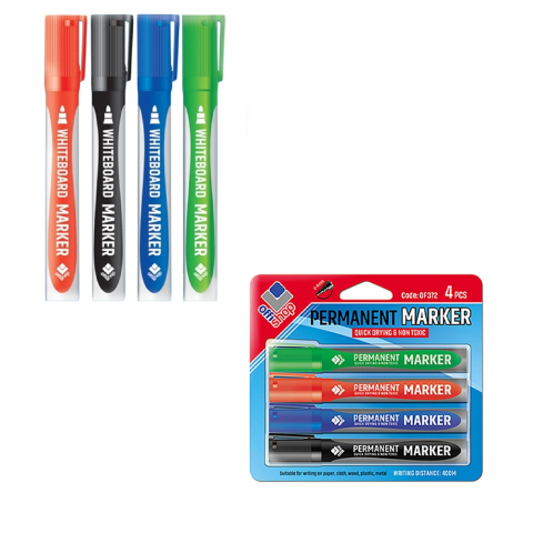Marker permanent 4 culori/set Offishop [0]