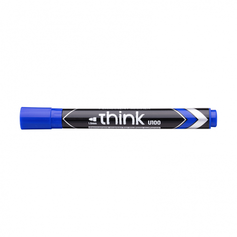 Marker permanent albastru varf rotund 1.5 mm Deli [1]