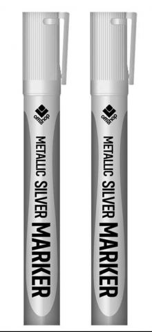 Markere și textmarkere - Marker permanent argintiu 2-4 mm Offishop