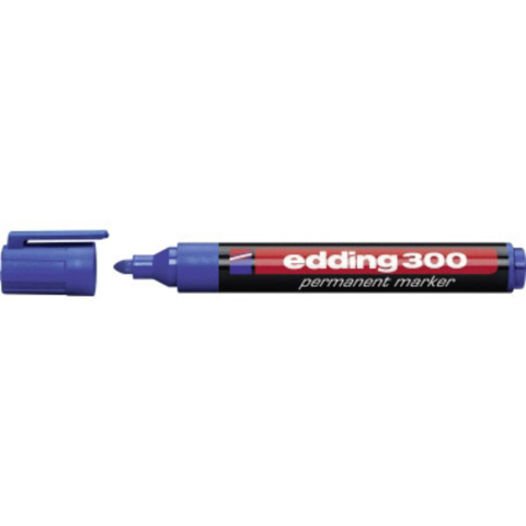 Noutăți Librăria Compas - Marker permanent Edding 300 albastru rotund 1.5-3 mm