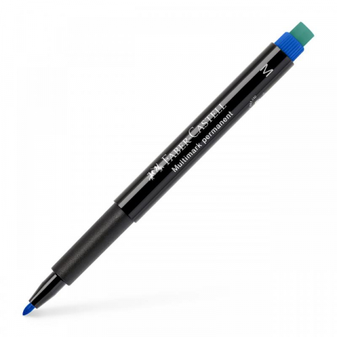 Markere și textmarkere - Marker permanent albastru 1.0mm M Multimark Faber-Castell