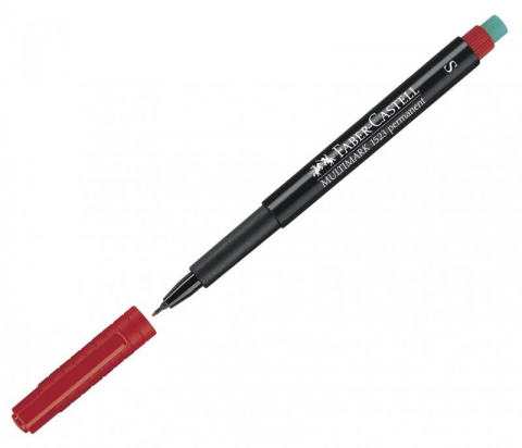 Marker permanent rosu 0.4mm S Multimark Faber-Castell [1]
