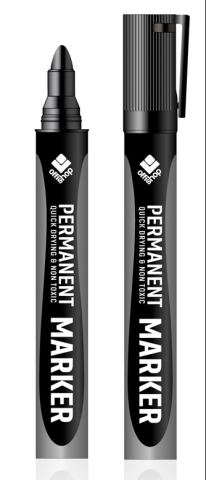 Markere și textmarkere - Marker permanent Offishop negru 2-4 mm