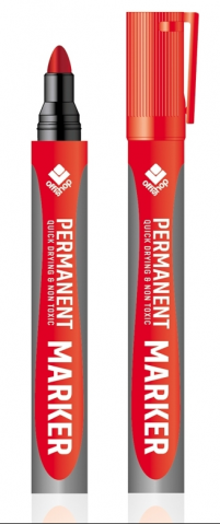 Markere și textmarkere - Marker permanent Offishop rosu 2-4 mm