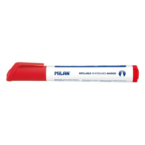 Rechizite școlare - Marker reincarcabil tabla magnetica rosu Milan