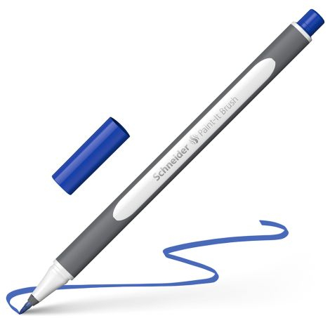 Rechizite școlare - Marker Schneider cu varf pensula Paint-It 070 albastru
